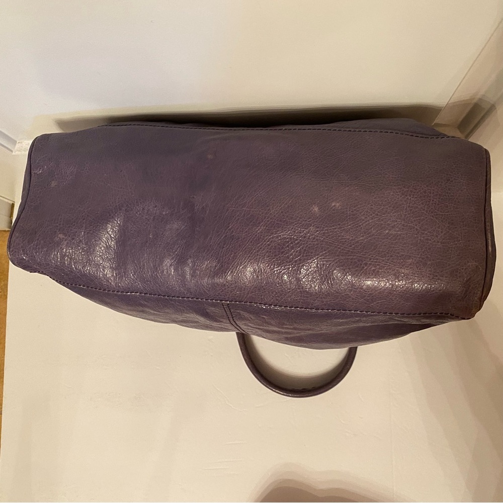 💎BALENCIAGA TOTE BAG PURPLE LEATHER MOTOCROSS HEXAGON CLASSIC ARENA LARGE TRAVEL - Picture 6 of 17